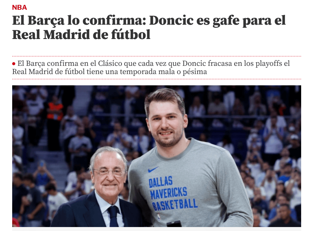 玄学！皇马战绩与东契奇蕴含神秘联系 命运高度同步